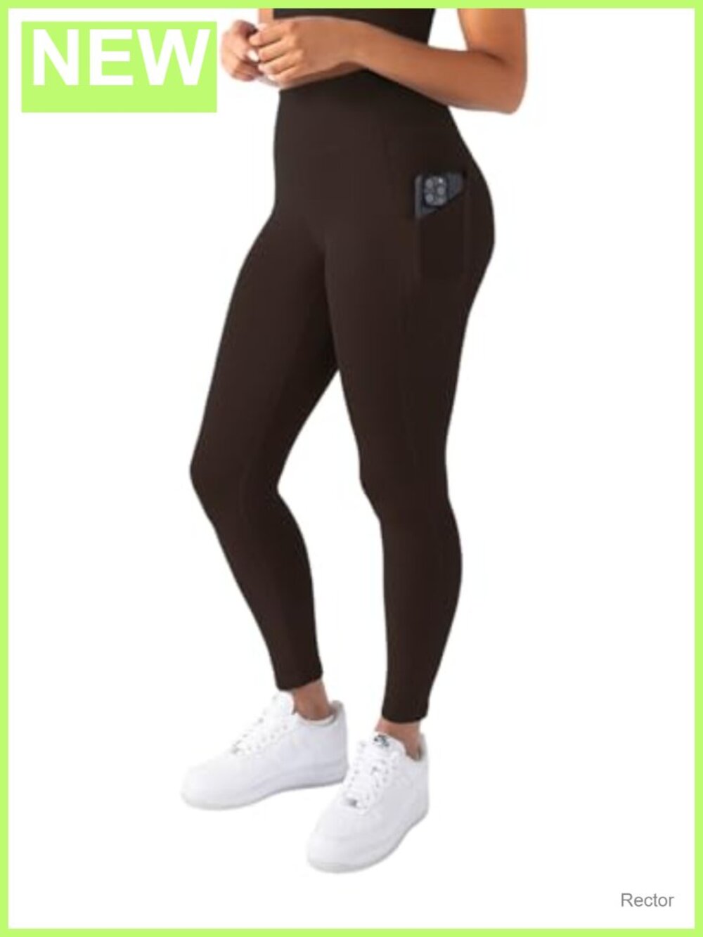 High Waisted Pocket Leggings Tummy Control Yoga Gym Athletic